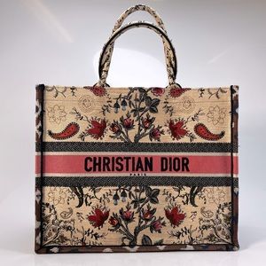 DIOR EMBROIDERED LARGE BOOK TOTE